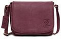 Ladies Leather Messenger Bag MB275-Ladies Bag-J Wilson London-Purple Hunter-J Wilson London