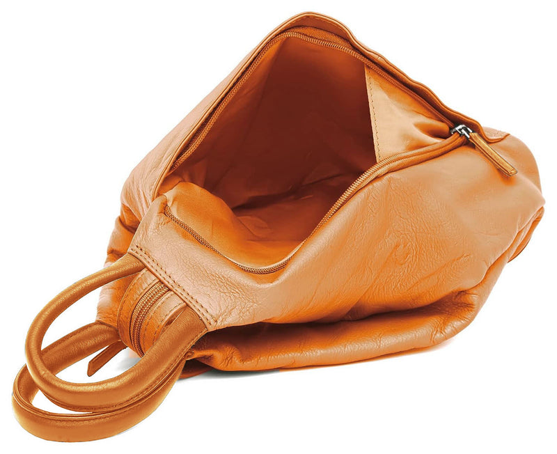 Leather Backpack Unisex Anti-theft WHLB1027