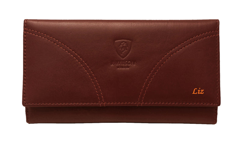Ladies Personalised Leather Purse RFID Safe 7201