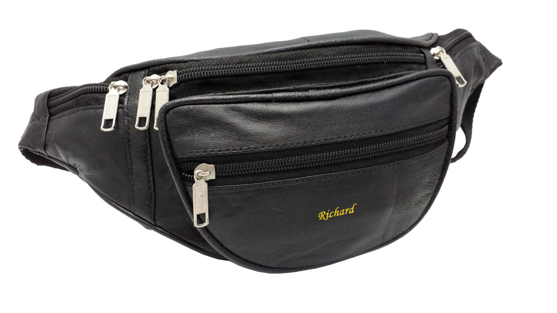 Personalised Leather Bum Bag Travel Fanny Pack 2102