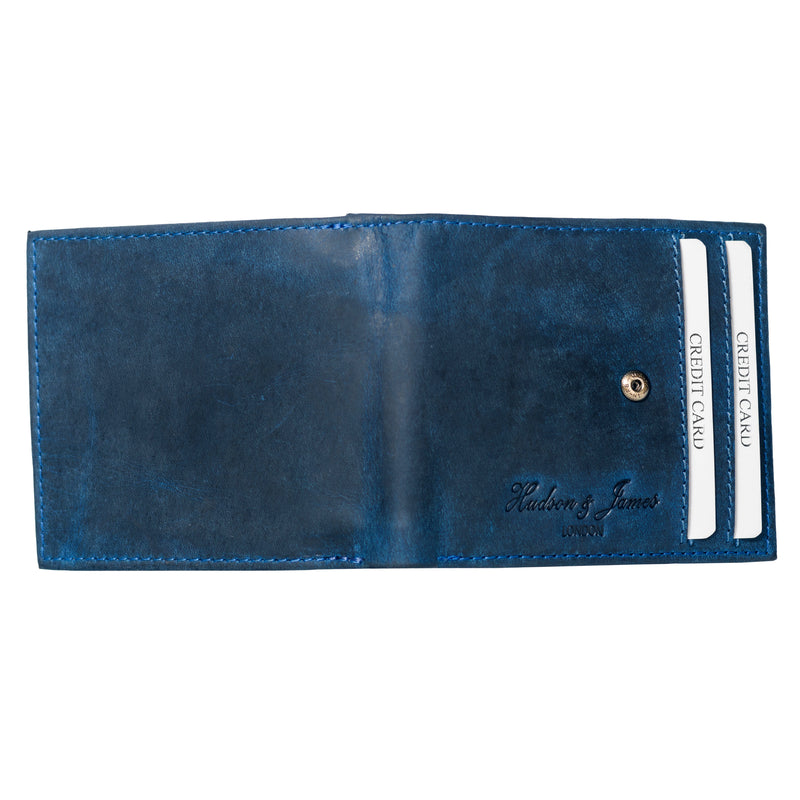 Men's Leather Wallet with Coin Zip pocket HJ147