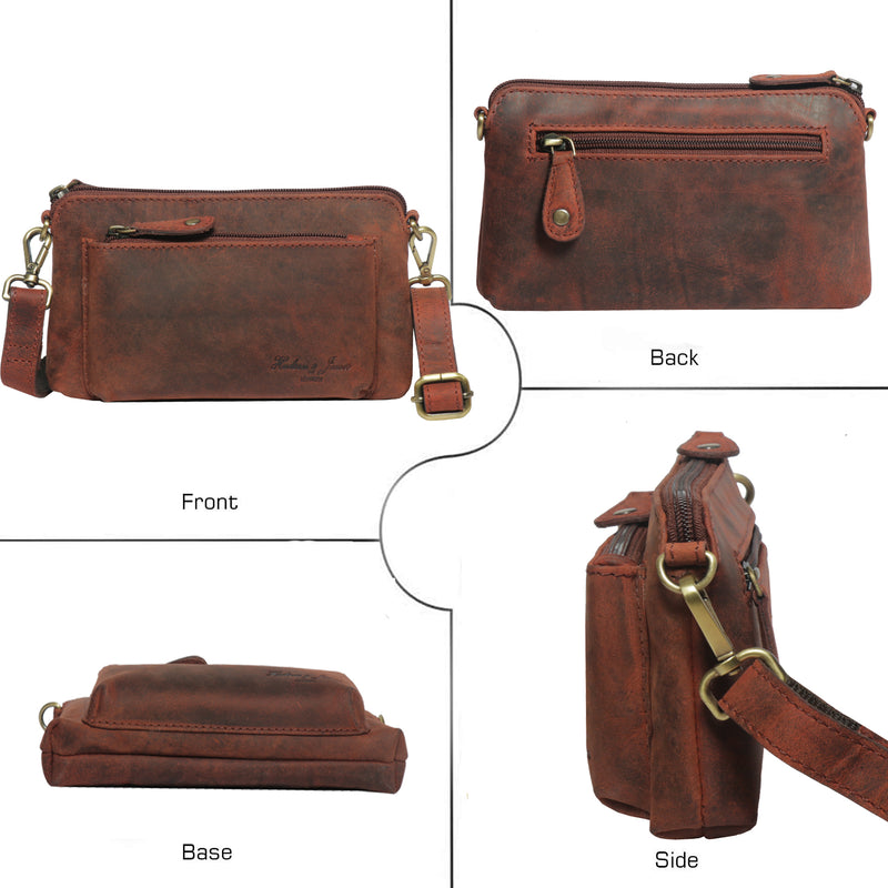 Leather Small Travel Satchel Bag MB903