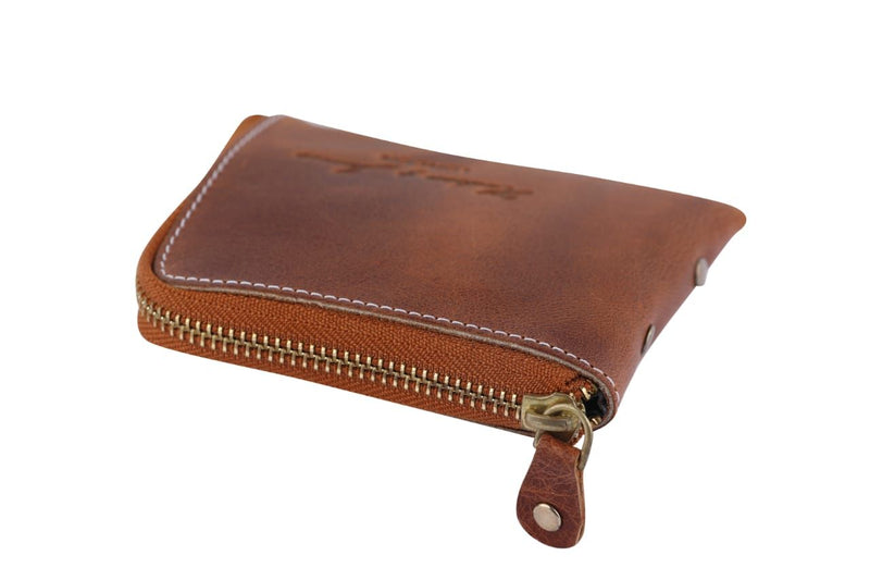 Leather Coin Pouch Zipped HJ18