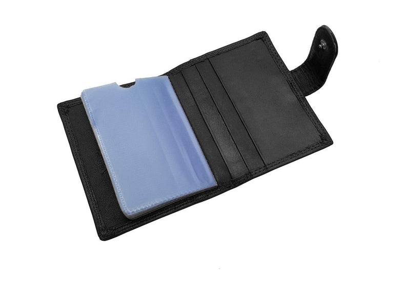 Credit Card Wallet with Plastic Sleeves RFID Safe - J Wilson London