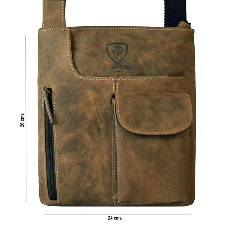 Leather Messenger Bag HB35-Messenger Bags-J WILSON London-J Wilson London