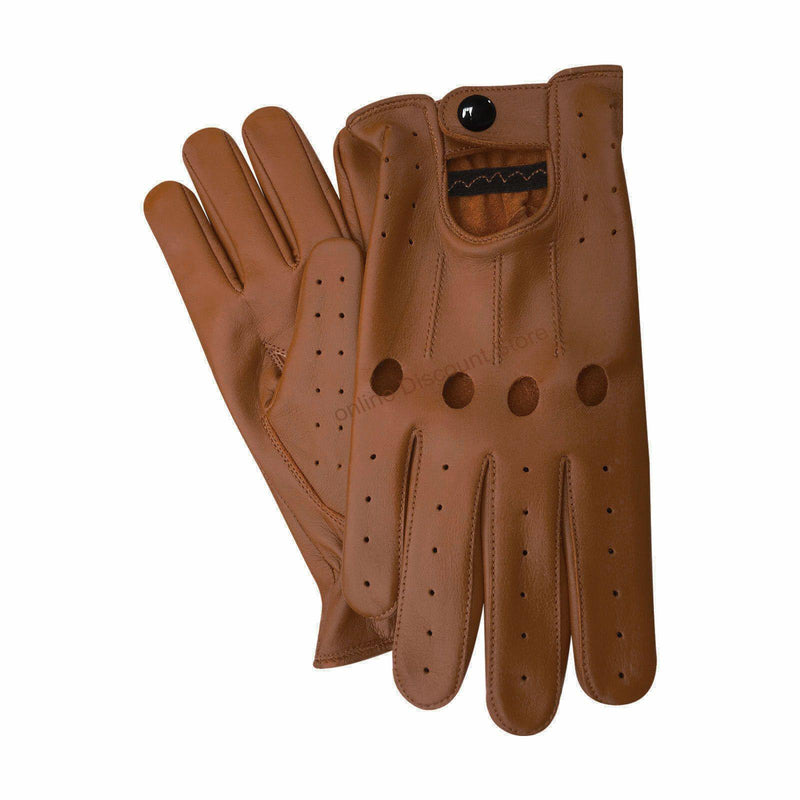 Mens Leather Driving Gloves Gift Box-Gloves-J Wilson London-SMALL S-BROWN-DRIVING GLOVES WITH LUXURY GIFT BOX-J Wilson London