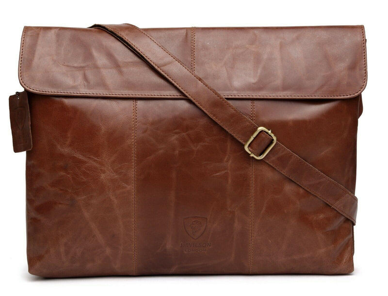 Leather Laptop Shoulder bag MB235-Laptop Bags-J WILSON London-J Wilson London