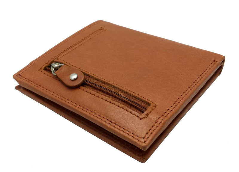 Mens Leather Wallet RFID SAFE Veg Tan 5345-Wallet-J Wilson London-J Wilson London