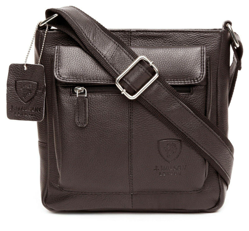 Leather Shoulder Bag MB258-Messenger Bags-J WILSON London-J Wilson London