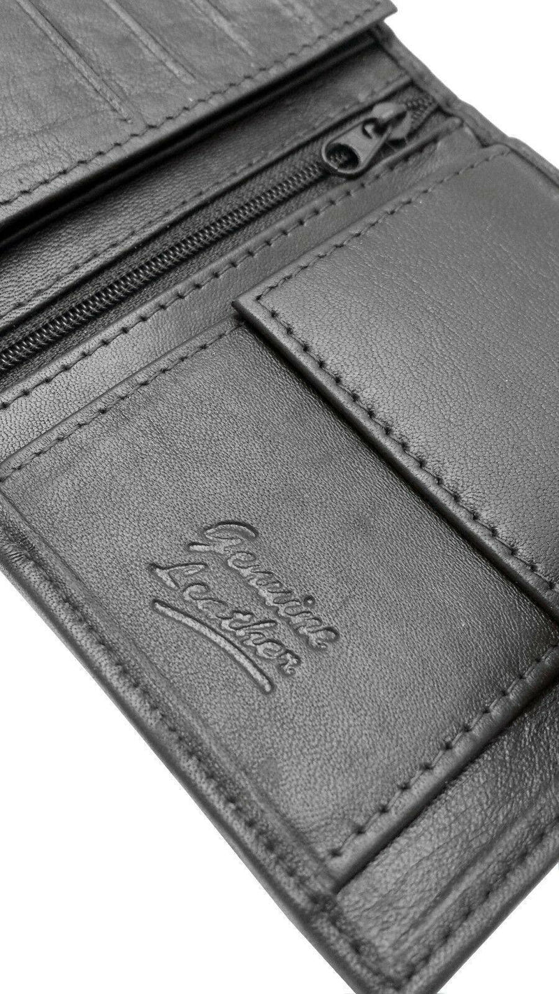 Mens Leather Wallet RFID SAFE BP24-Wallet-Buono Pelle-J Wilson London
