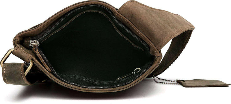 Leather Shoulder Bag MB207-Messenger Bags-J WILSON London-J Wilson London
