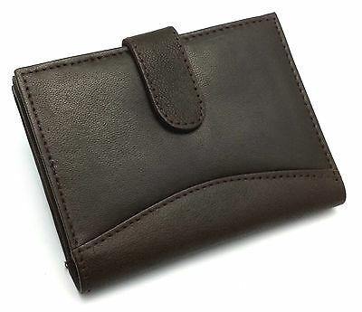 Ladies Designer J Wilson Genuine Leather Wallet Women Quality Coin Purse Card-J. Wilson London-7206 Dark Brown-J Wilson London