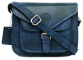Ladies Leather Satchel Bag WHLB33-Handbag-J Wilson London-Blue-J Wilson London
