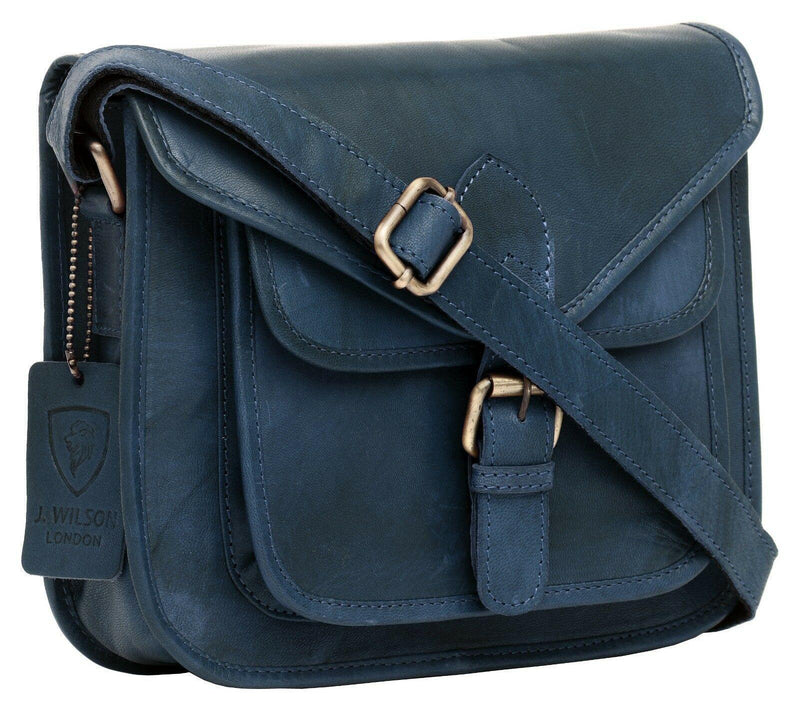 Ladies Leather Satchel Bag WHLB33-Handbag-J Wilson London-Red-J Wilson London