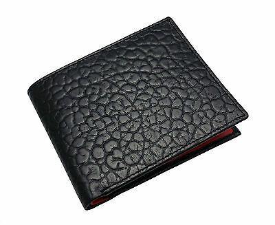 Mens Leather Wallet Crocodile Look Red Black 5336-Wallet-J WILSON London-Bi Fold Black / Red Wallet-J Wilson London