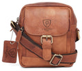 Leather Messenger Bag Small MB209-Messenger Bags-J Wilson London-Tan-J Wilson London