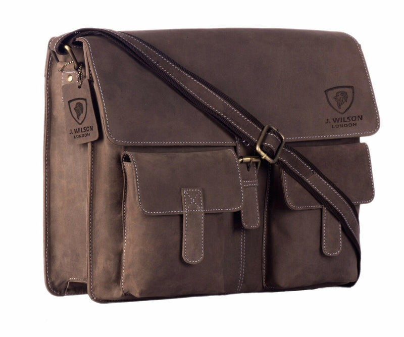 Leather Laptop Bag MB284-Laptop Bags-J WILSON London-J Wilson London