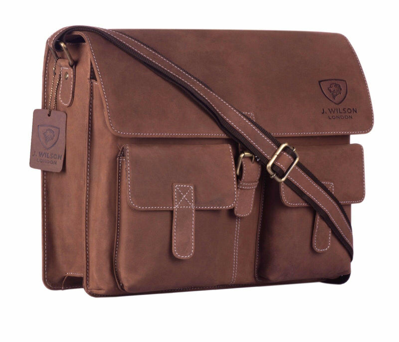 Leather Laptop Bag MB285-Laptop Bags-J WILSON London-J Wilson London