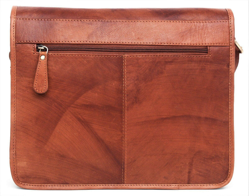 Leather Satchel Handmade Designer J Wilson Bag Vintage Flap over Messenger Retro-J Wilson London-J Wilson London