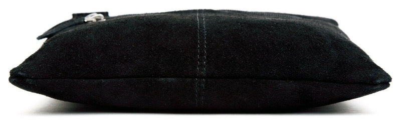 Leather Shoulder Bag MB251-Messenger Bags-J Wilson London-Black-J Wilson London