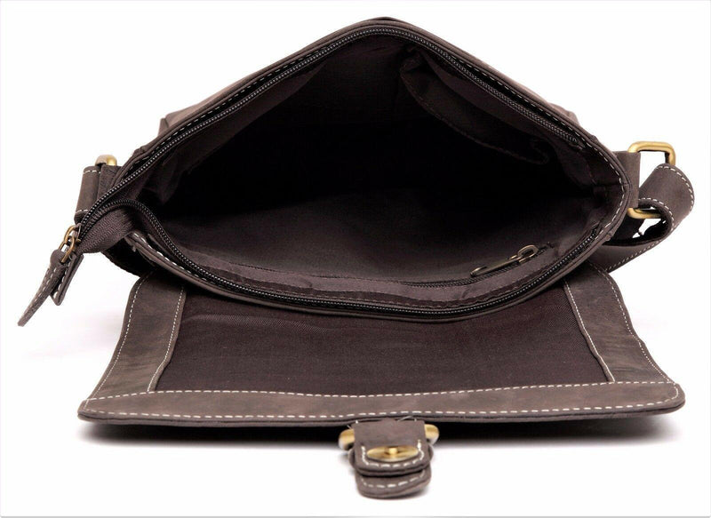 Leather Shoulder Bag MB213-Messenger Bags-J WILSON London-J Wilson London