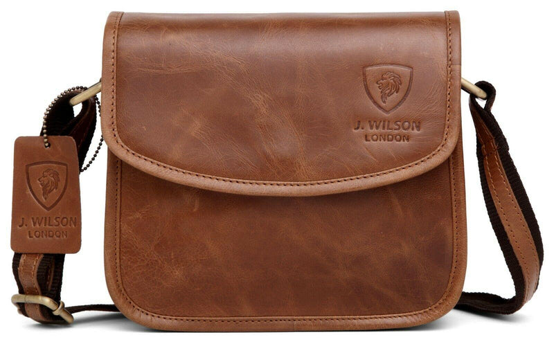 Mens Leather Satchel Designer Ladies Shoulder Cross body bag Messenger Travel-J WILSON London-J Wilson London