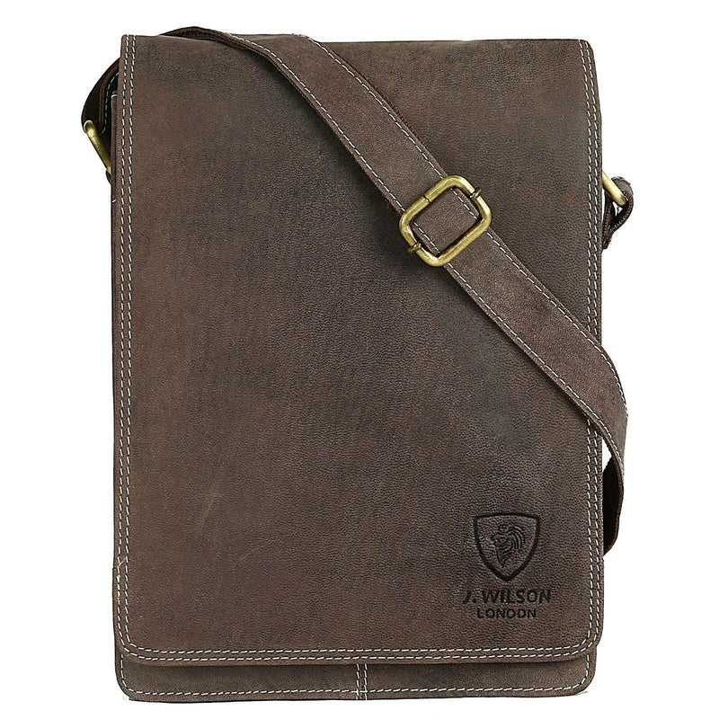 Leather Shoulder Bag MB268-Messenger Bags-J WILSON London-J Wilson London
