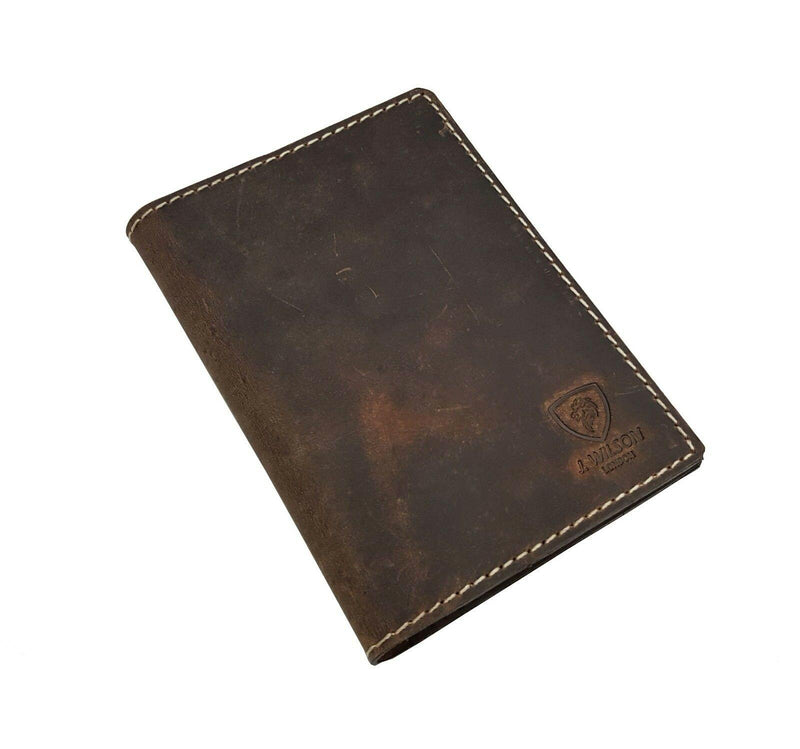 Passport Wallet Hunter Leather Designer Travel Document Cover Card Pen Holder-J Wilson London-J Wilson London