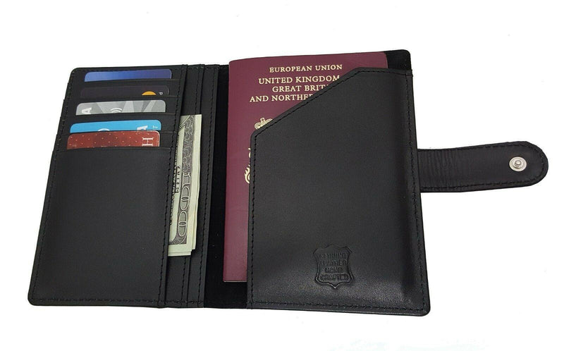 RFID Blocking Passport Wallet Leather Designer Travel Document Cover Card Holder-J Wilson London-J Wilson London