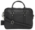 Leather Laptop Bag Briefcase MB221-Briefcase-Hudson & James-Black Napa-J Wilson London