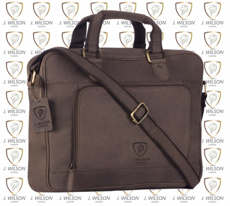Leather Laptop Bag MB293-Briefcase-J WILSON London-J Wilson London