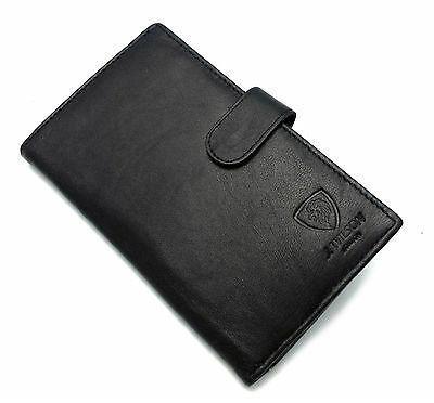 Genuine Leather Designer Travel Wallet Document Organiser Passport Cover Holder-J Wilson-J Wilson Coat Purse Coin Card Tall Wallet-J Wilson London