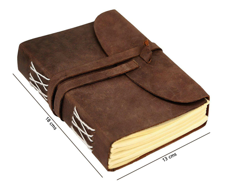 Vintage Leather Bound Diary Travel Memo Notebook Plain Writing Journal Handmade-J Wilson London-J Wilson London