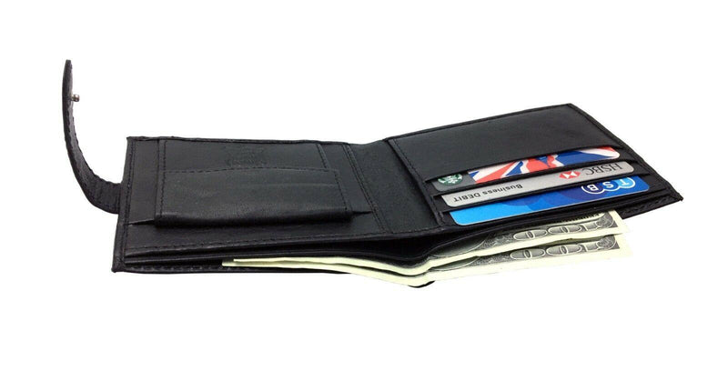 Mens Designer Leather Wallet RFID SAFE ID Protection Contactless Card Blocking-Hudson & James LONDON-J Wilson London