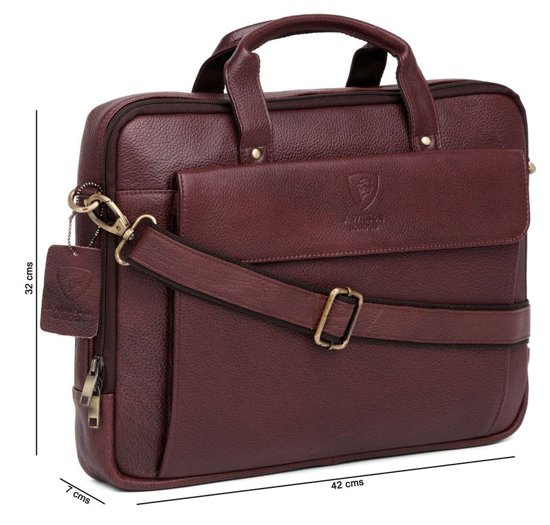 Leather Laptop Bag MB061-Briefcase-J WILSON London-J Wilson London