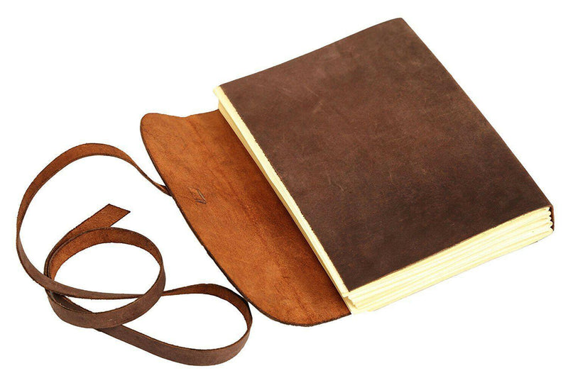 Vintage Leather Bound Diary Travel Memo Notebook Plain Writing Journal Handmade-J Wilson London-J Wilson London