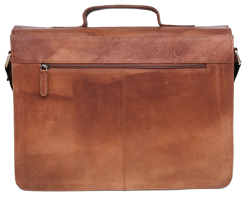 Leather Laptop Bag J Wilson London MB539-Briefcase-J WILSON London-J Wilson London