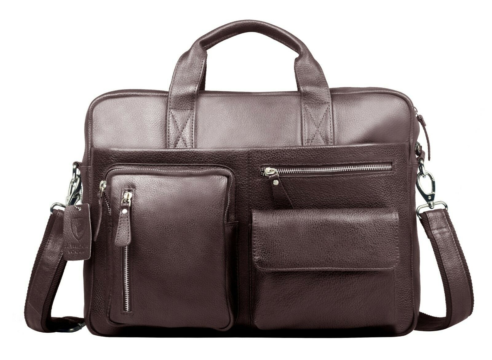 Leather Laptop Bag Designer Briefcase Shoulder Cross Body Work ...
