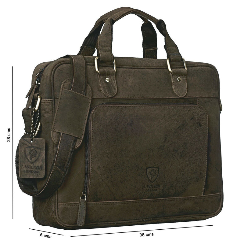 Leather Laptop Bag MB500-Laptop Bags-J WILSON London-J Wilson London