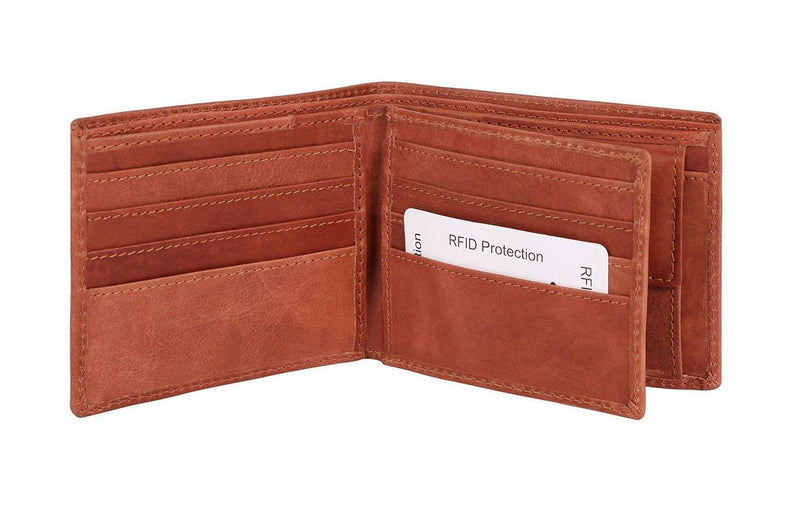 Mens Leather Wallet RFID SAFE BPH08 - J Wilson London