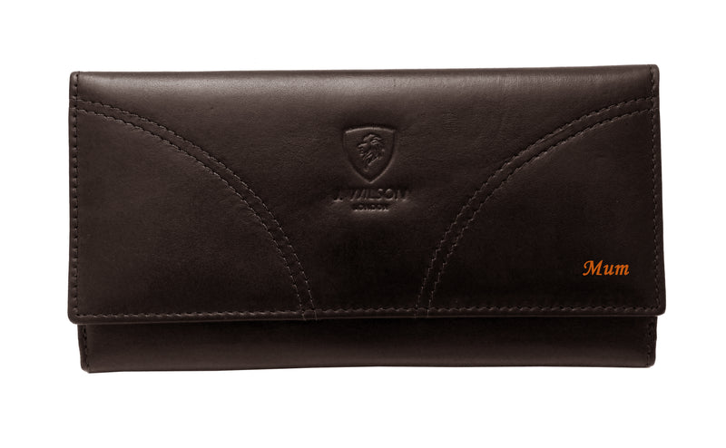 Ladies Personalised Leather Purse RFID Safe 7218