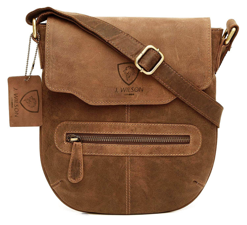 Ladies Leather Messenger Bag MB233 - J Wilson London