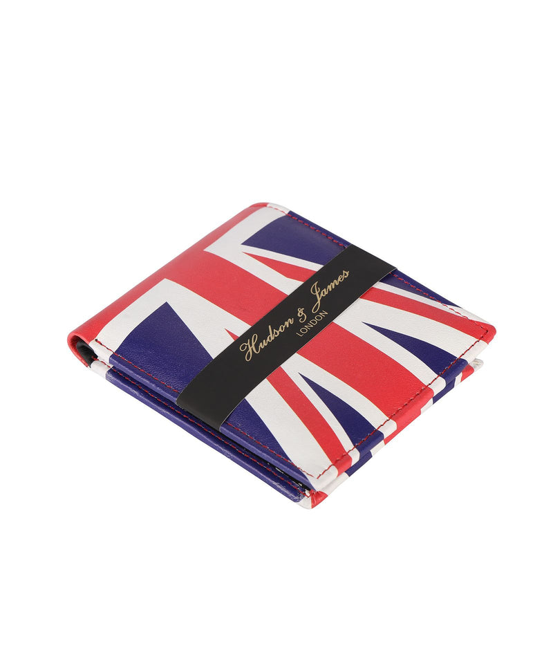Mens Leather Wallet RFID Safe Union Jack UK Flag HJ77