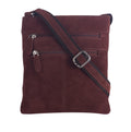 Leather Shoulder Bag MB251-Messenger Bags-J Wilson London-Burgundy-J Wilson London