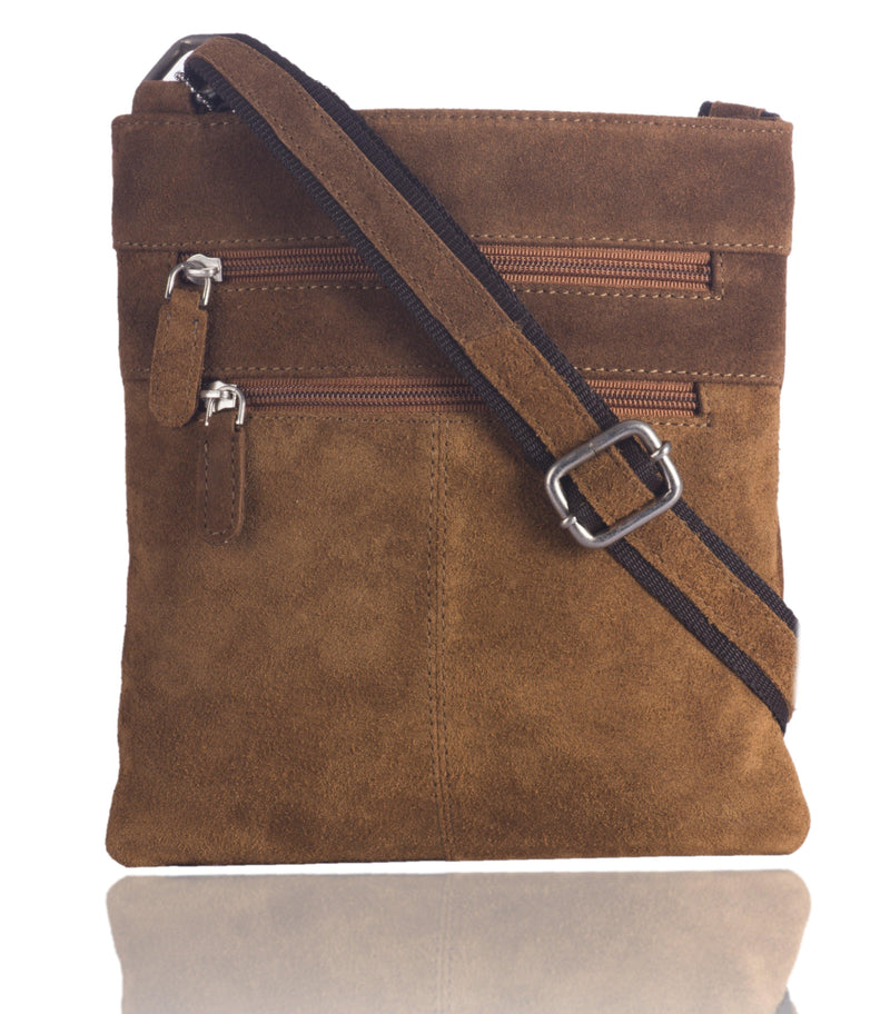 Leather Shoulder Bag MB251-Messenger Bags-J Wilson London-Tan-J Wilson London
