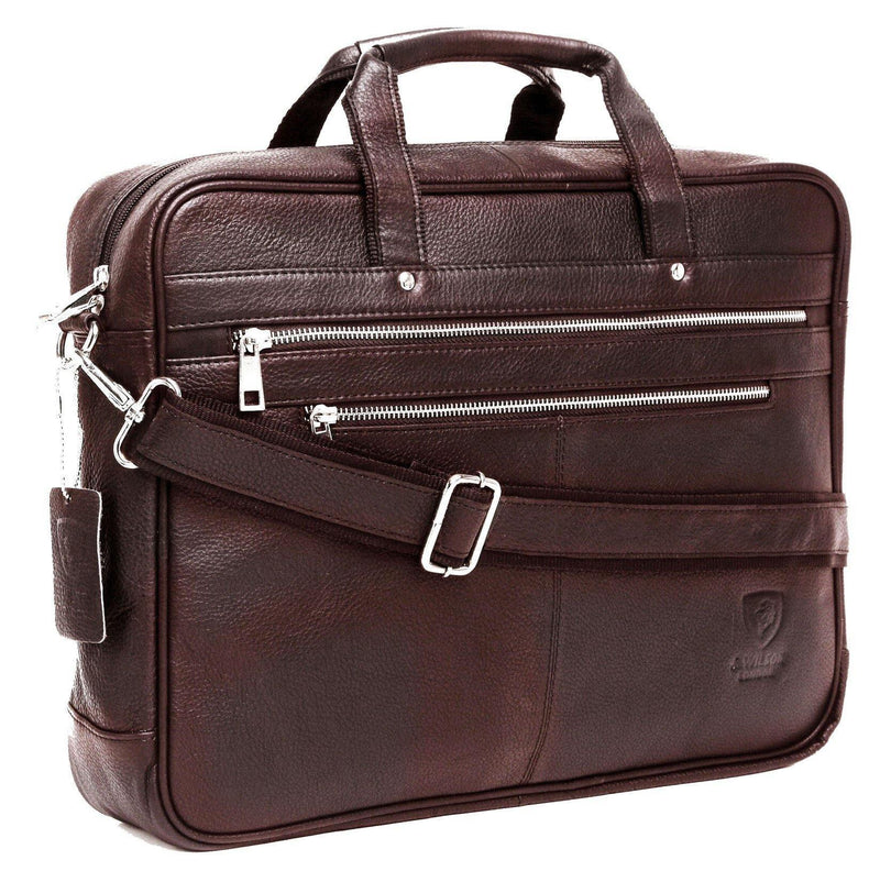 Leather Laptop Bag MB512 - J Wilson London