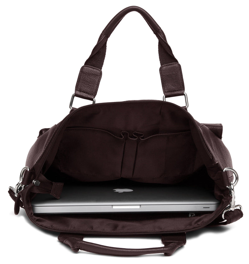 Leather Laptop Bag Blue MB519 PD - J Wilson London
