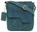 Leather Shoulder Bag MB227-Messenger Bags-J WILSON London-Blue-J Wilson London