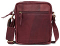 Leather Shoulder Bag Small Hudson & James MB806-Messenger Bags-Hudson & James-Purple-J Wilson London
