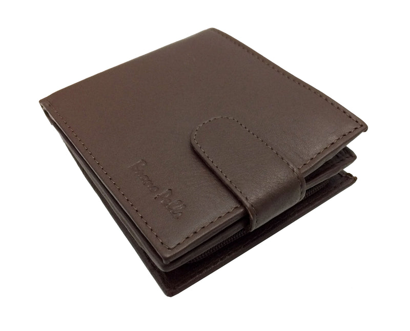 Mens Leather Wallet with Coin Zip pocket BP33